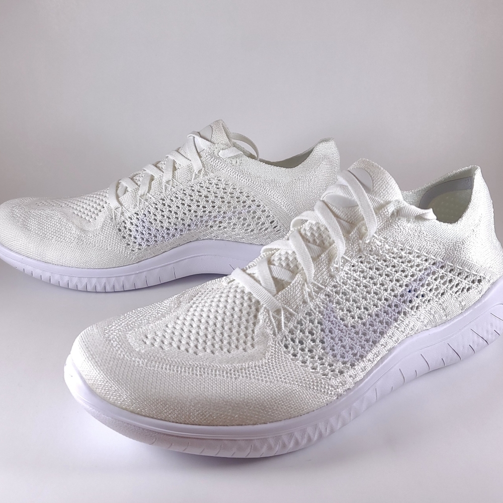 NIKE Free RN Flyknit 2018 Triple White 942838-103